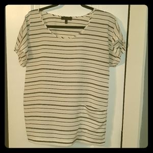 Black/Cream The Limited silk top